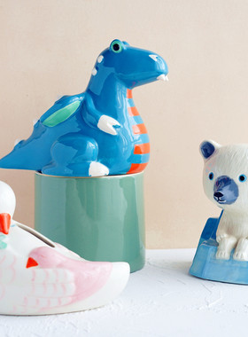 卡通立体可爱风动物恐龙装饰品