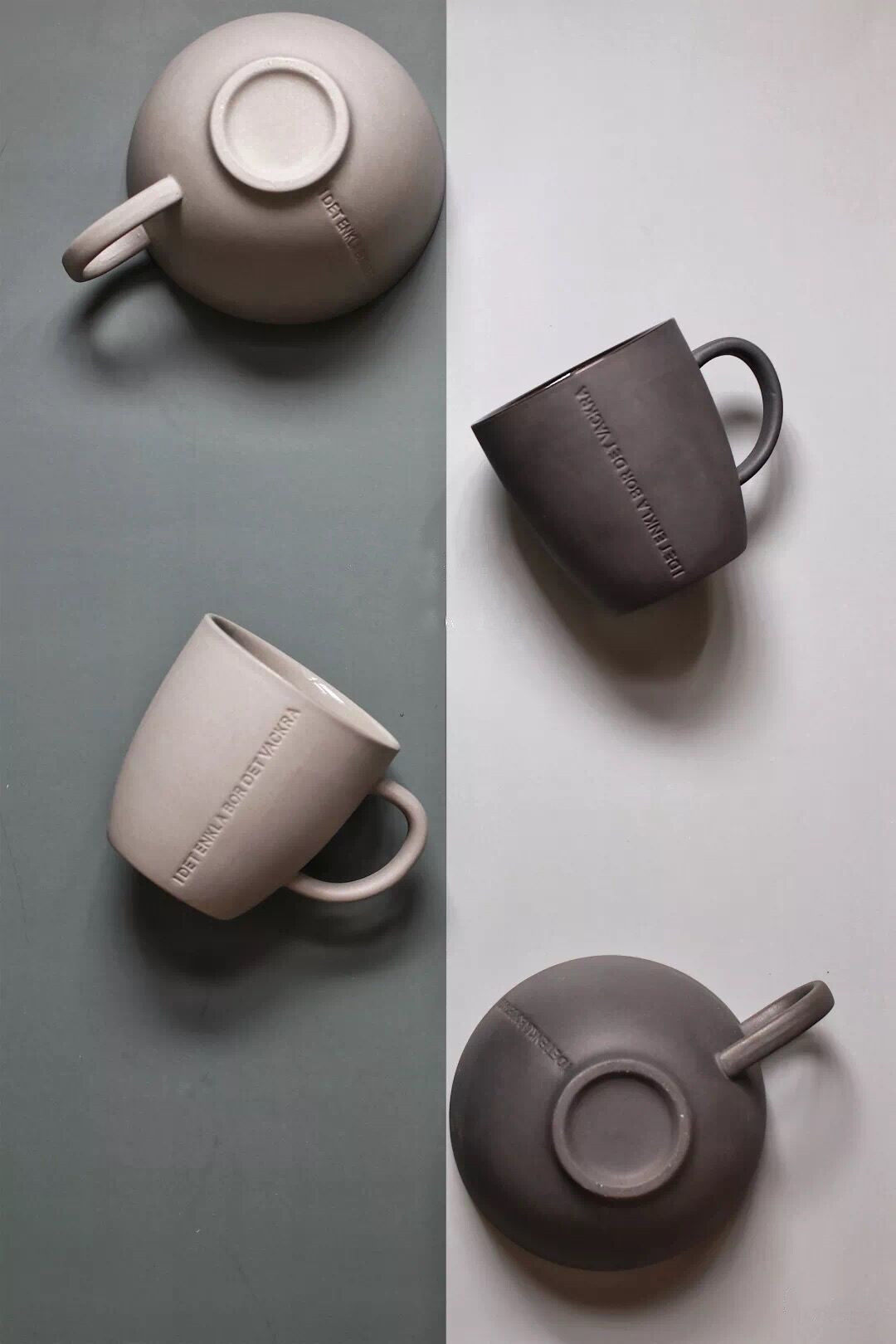 外单北欧简约字母磨砂质感陶瓷马克杯 麦片早餐杯 ins红茶咖啡杯