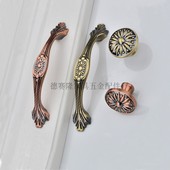 索菲亚衣柜拉手家具五金配件橱柜门把手仿古欧式 实心单孔抽屉拉手