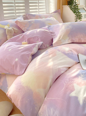 北欧星月纯棉被套单件100全棉被罩四季通用宿舍被芯套150x200x230