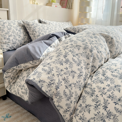 纯棉被套单件床上床单四件套