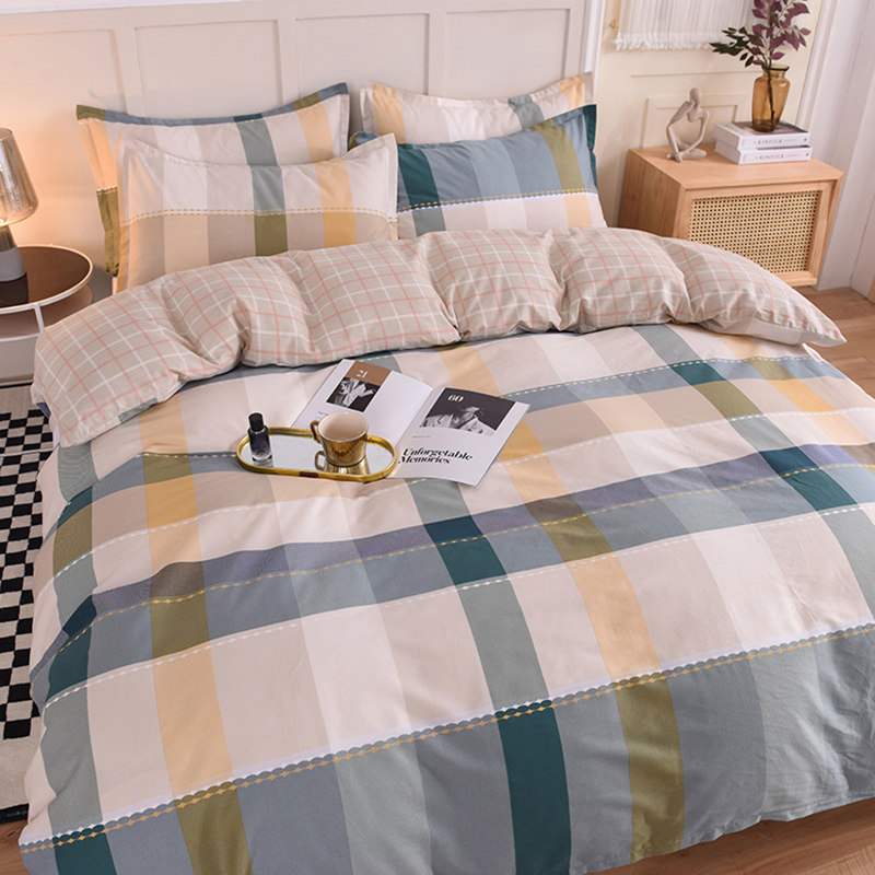 纯棉被套单件简约条纹100全棉单人宿舍双人家用被罩被子套被芯套,床上用品,被套,淘宝优惠券,粉丝福利购,淘宝优惠卷