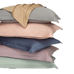 轻奢高密全棉纯色枕套40x60纯棉一对装成人大号48x74cm枕巾枕头套