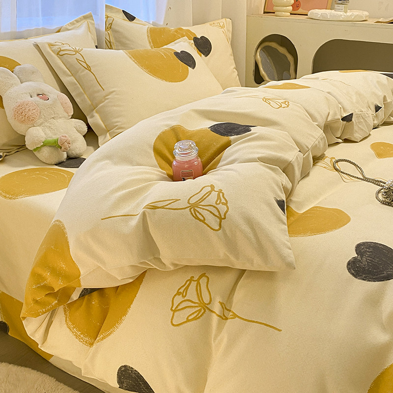 秋冬加厚磨毛被套单件全棉