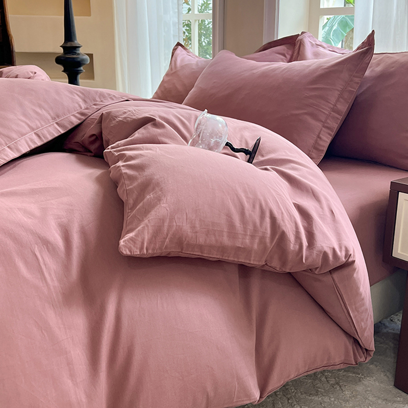 简约纯色全棉被套单件