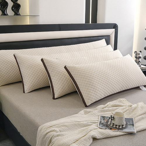 双人针织棉长枕头一体长条枕芯