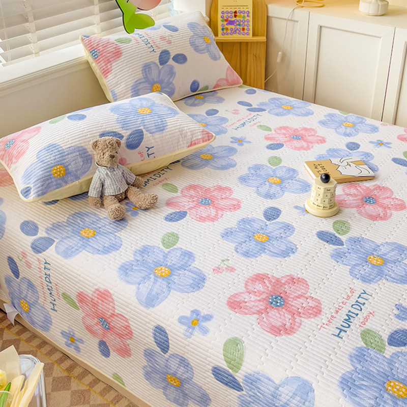 小清新纯棉床盖单件四季通用