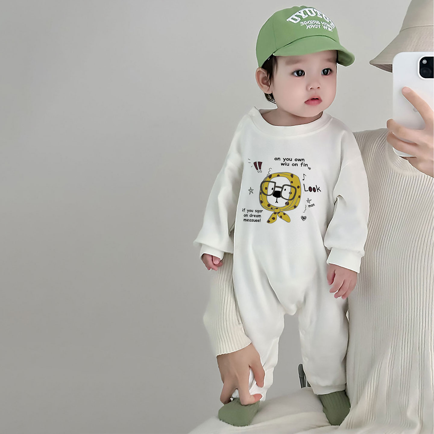 婴儿冬装卫衣圆领宝宝加绒可爱