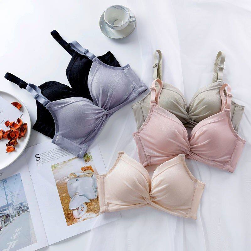 乳胶内衣女小胸显大加厚5cm聚拢收副乳上托防下垂薄款文胸罩套装