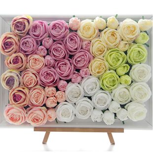 复古DIY仿真贵妃玫瑰 大朵花头胸花绢花头婚礼散花布置玫瑰花花艺