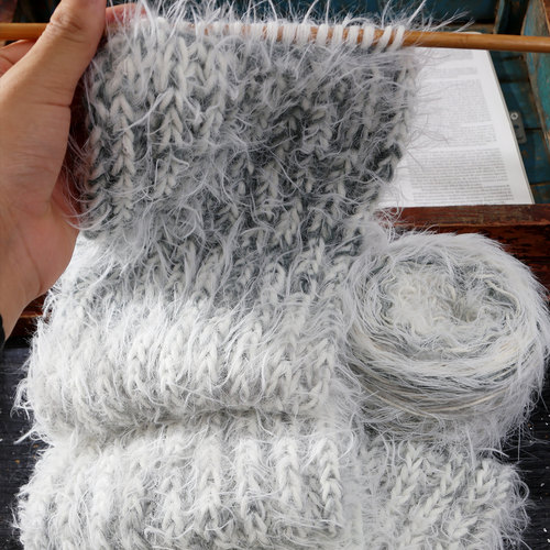 美公子海烟波蓝毛线编织秋冬季