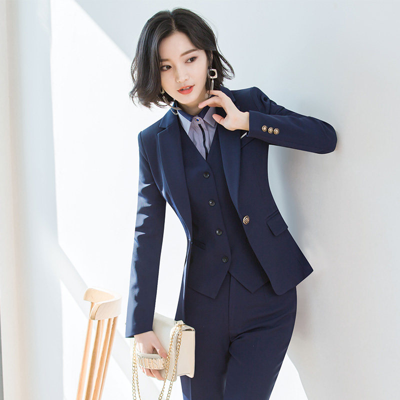 가을 겨울 여성을위한 새로운 패션 한국 스타일 비즈니스 정장 OL 슬림 작은 ??정장 비즈니스 인터뷰 복장 공식적인 작업복