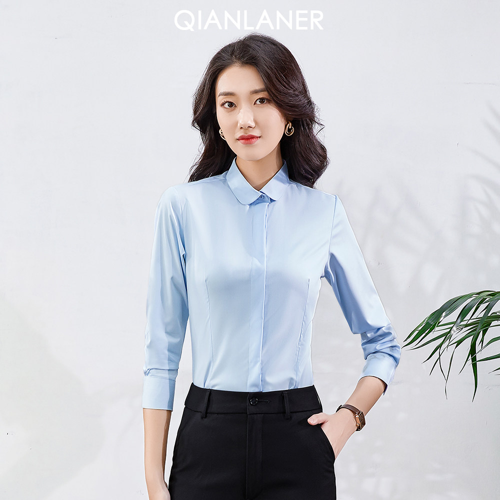 女装商务正装长袖白衬衫职业衬衣