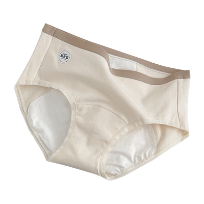 纯棉生理内裤女士中腰透气安全裤