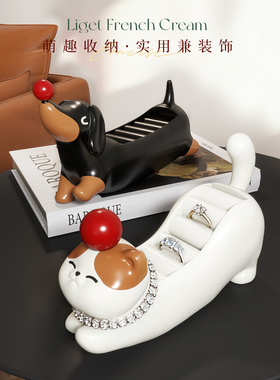 可爱动物造型桌面收纳摆件