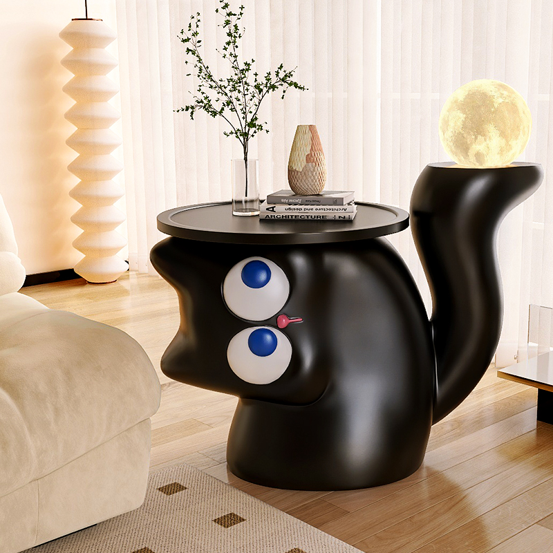 初晨卡通猫歪头造型边几