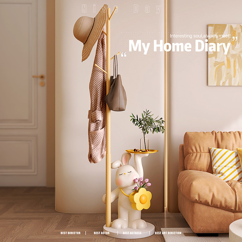 初晨挂包挂大衣树脂奶油风衣架