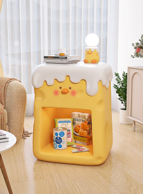 奶酪鸭落地摆件创意卡通客厅沙发边零食架家居装饰品乔迁新居礼品