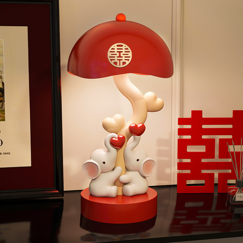 结婚礼物长明灯喜庆装饰卧室树脂
