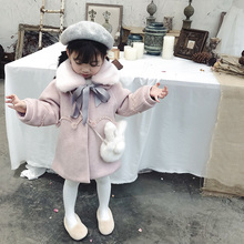 淑女外套毛领秋冬装 保暖外套 2019新款 女童大衣呢子韩版 童装 时尚