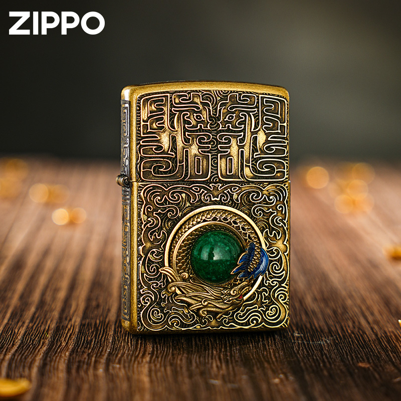 zippo打火机 龙纹转运珠 正品zipoo防风煤油礼物生日送男友新年