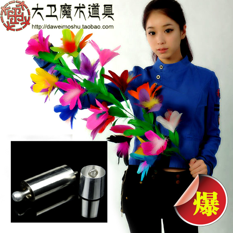 大卫舞台魔术道具金属弹棒缩棒变花孙悟空金箍棒火把变棒缩棒变花