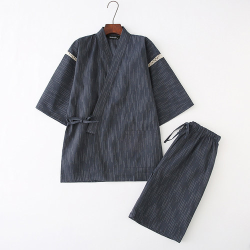 男士和服甚平短袖睡衣温泉汗蒸服