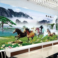 Восемь Jun Tu Ma к успешной вышивке в гостиной с перекрестной гостиной Полная вышивка, большие восемь малазийских ландшафтных ландшафтных картин 2022 Новые модели