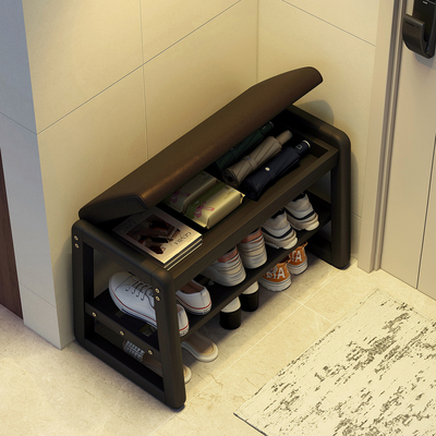 实木储物换鞋凳鞋架，一凳多用