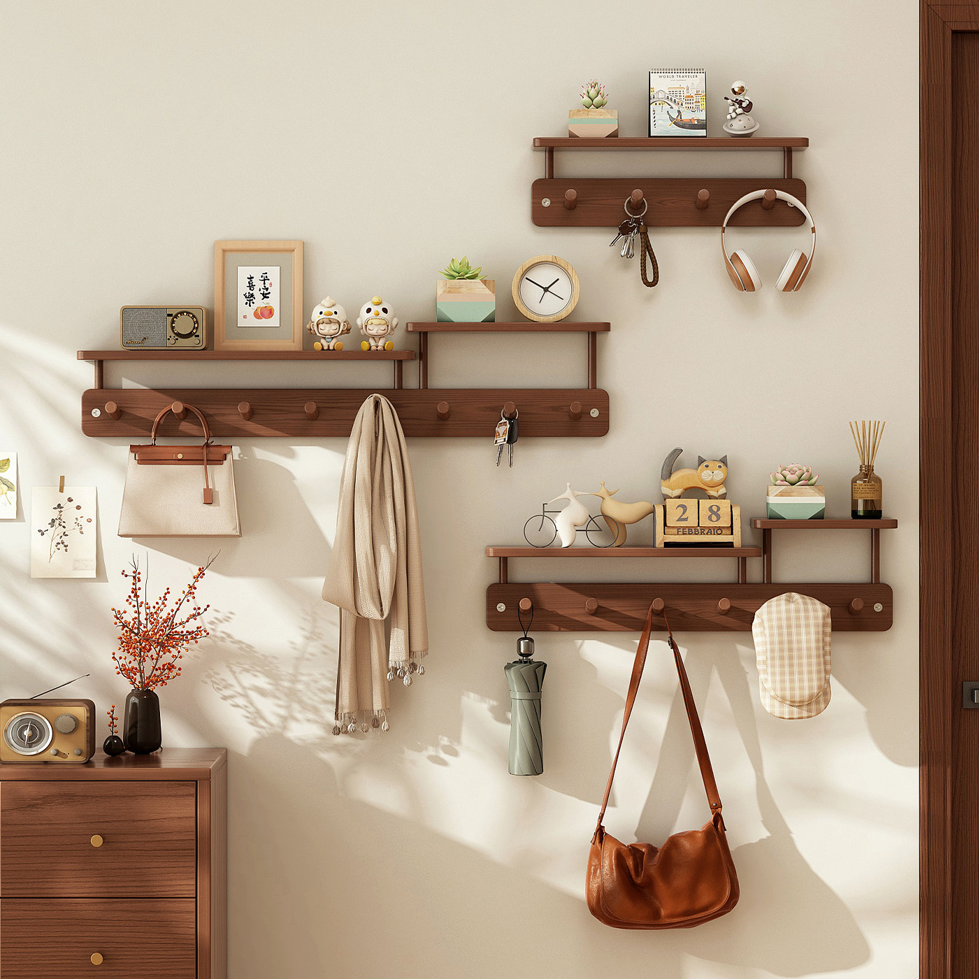 玄关挂衣架家用简易墙上壁挂钥匙包包挂钩免打孔宿舍挂衣钩置物架,住宅家具,衣帽架,淘宝优惠券,粉丝福利购,淘宝优惠卷