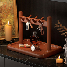 入户钥匙收纳玄关摆件托盘置物架桌面存放盒香水眼镜放置首饰挂架