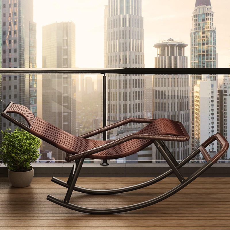 摇摇椅躺椅成人藤编阳台家用休闲 客厅老人专用可睡觉单人沙发靠