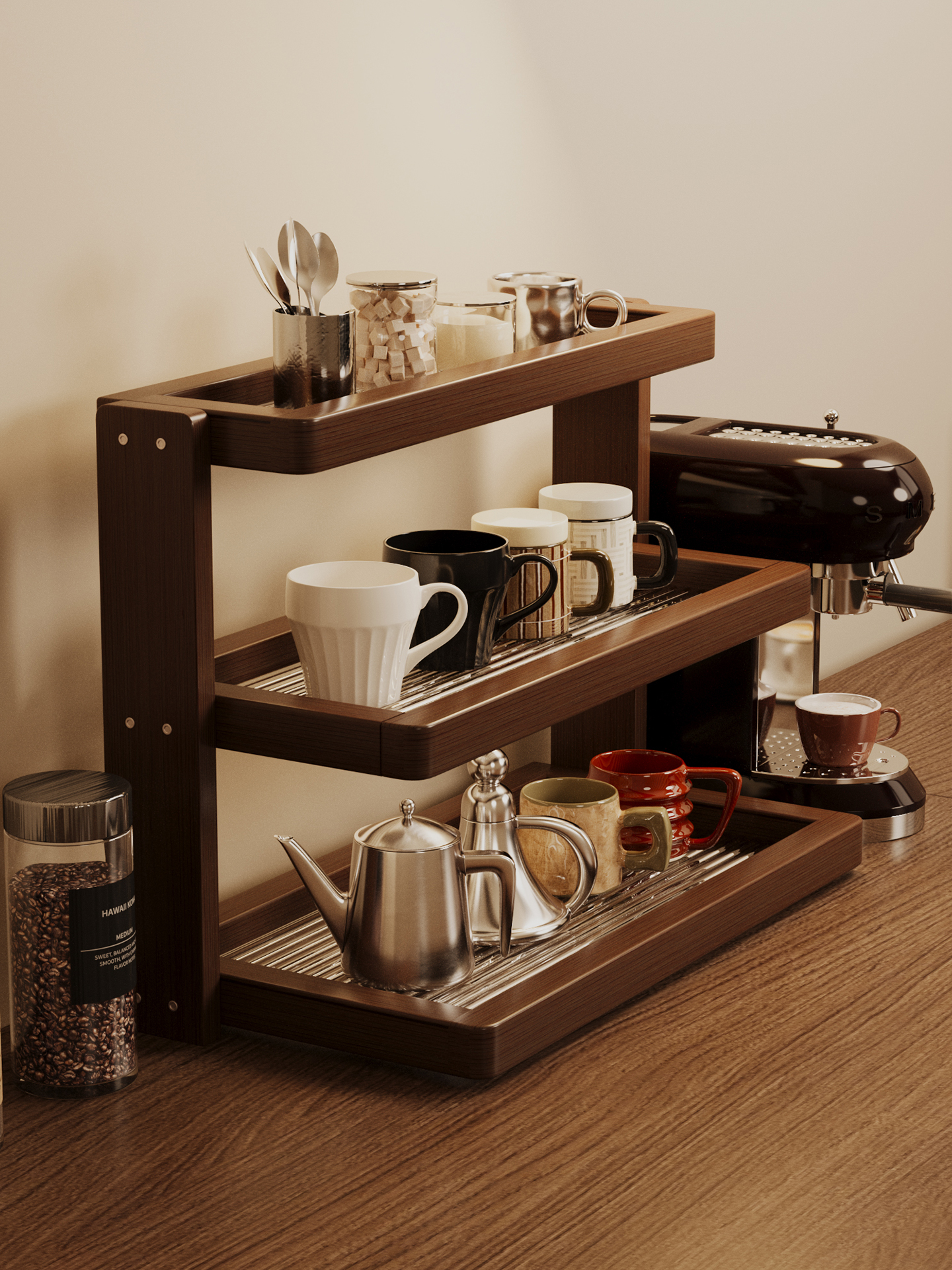 桌面杯架吧台茶杯咖啡马克杯子杯具收纳置物展示架桌上酒杯放置架