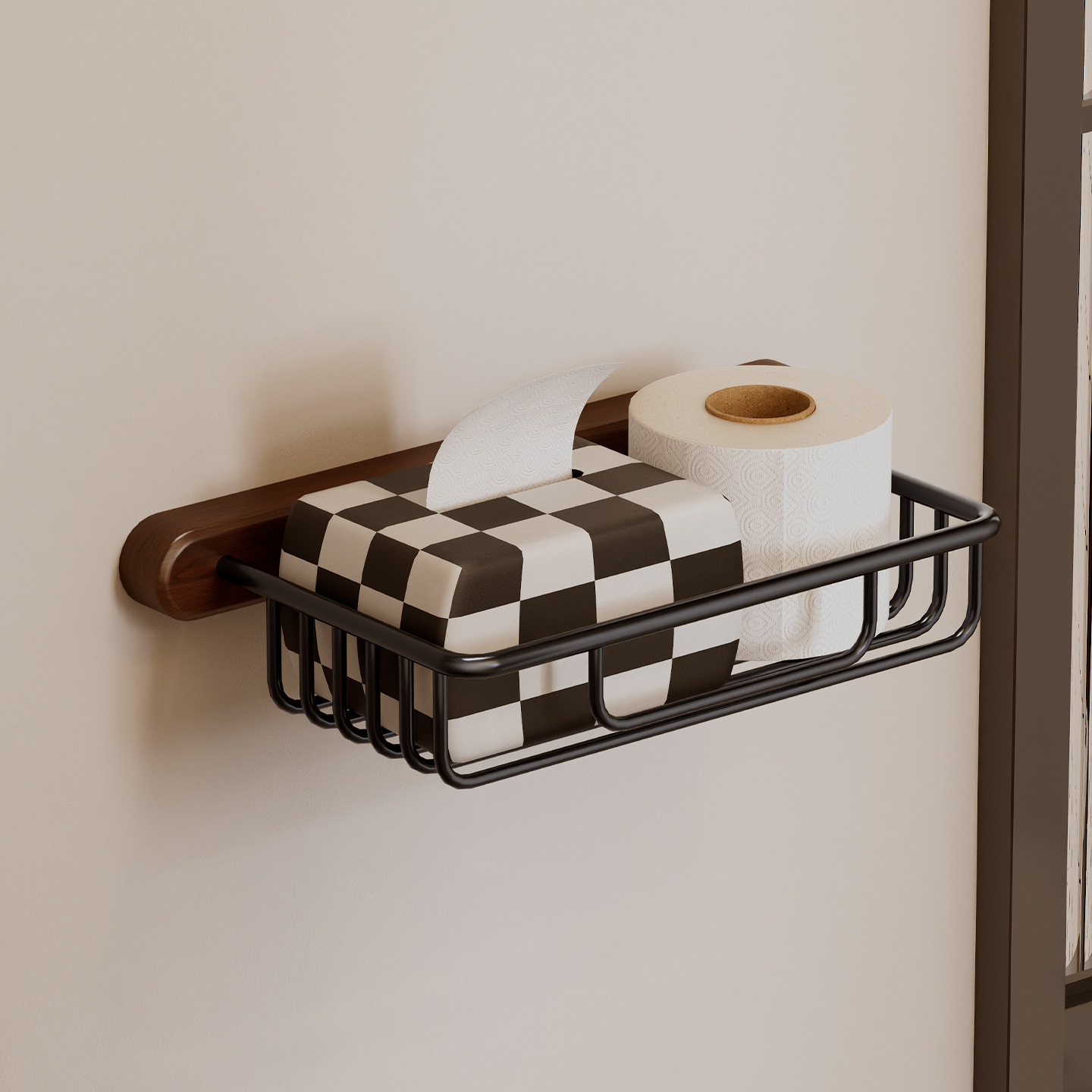 【免打孔】【防潮免锈】纸巾盒