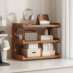 桌面置物架宿舍书桌上小书架立式多层收纳架办公室工位分层小架子