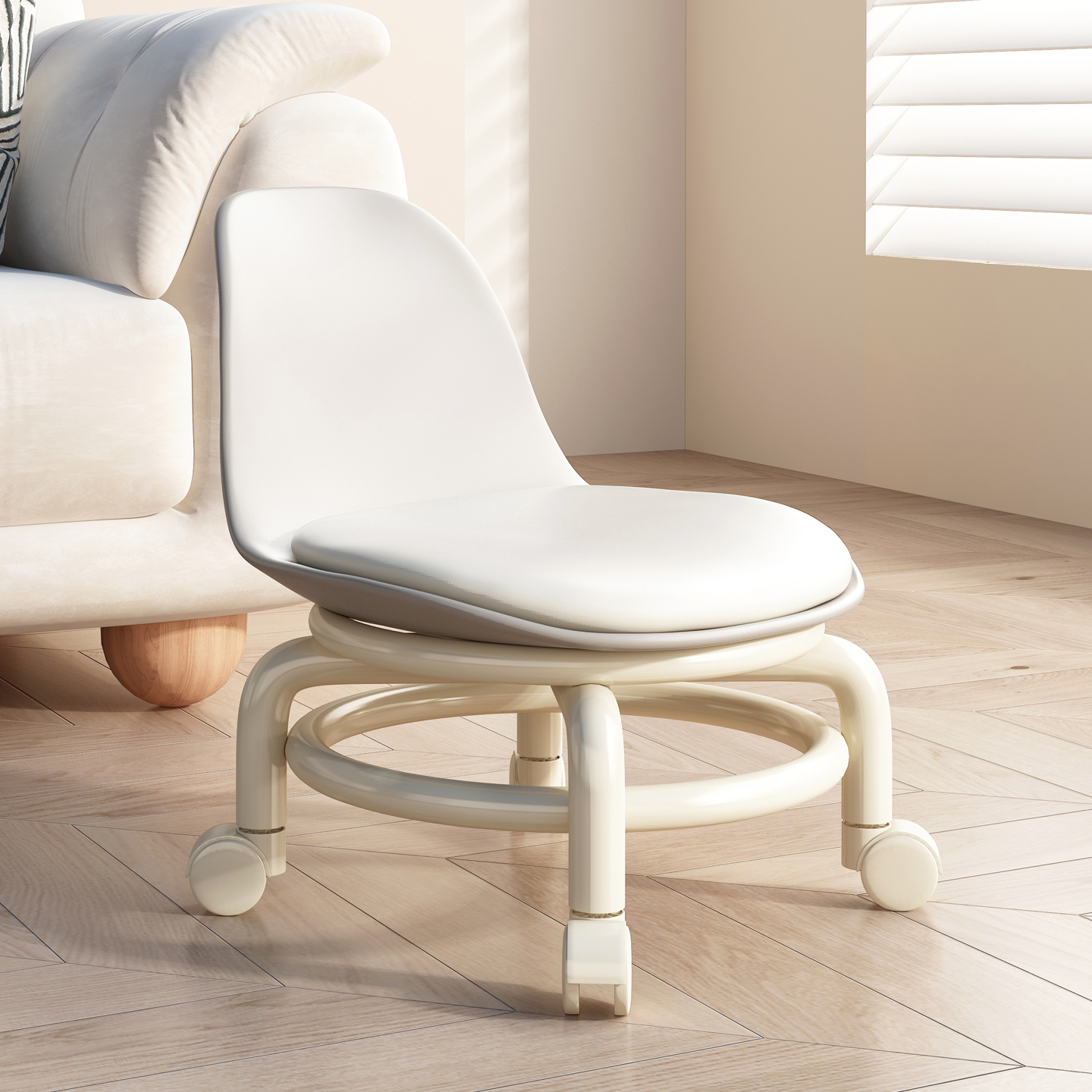 万向轮小凳子家用室内静音小矮凳