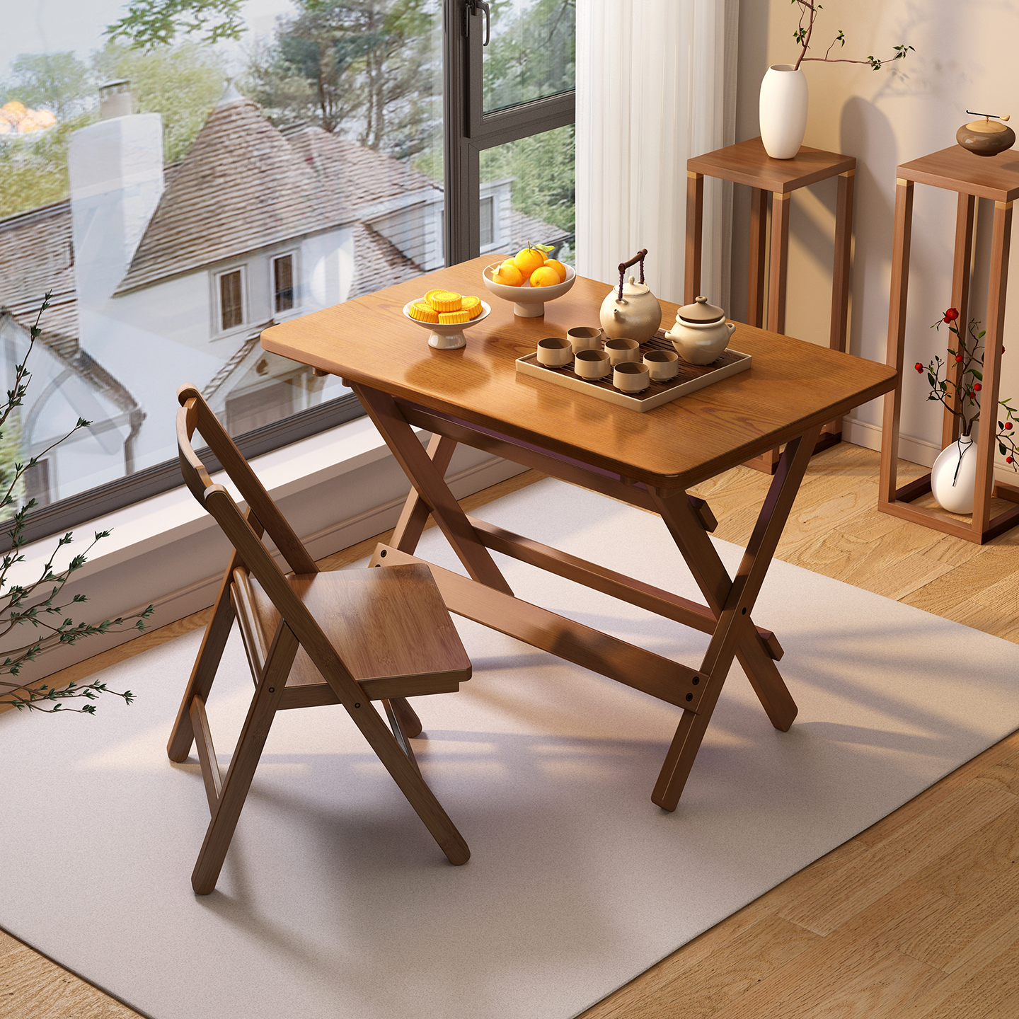 【免安装】【可升降】可折叠茶几