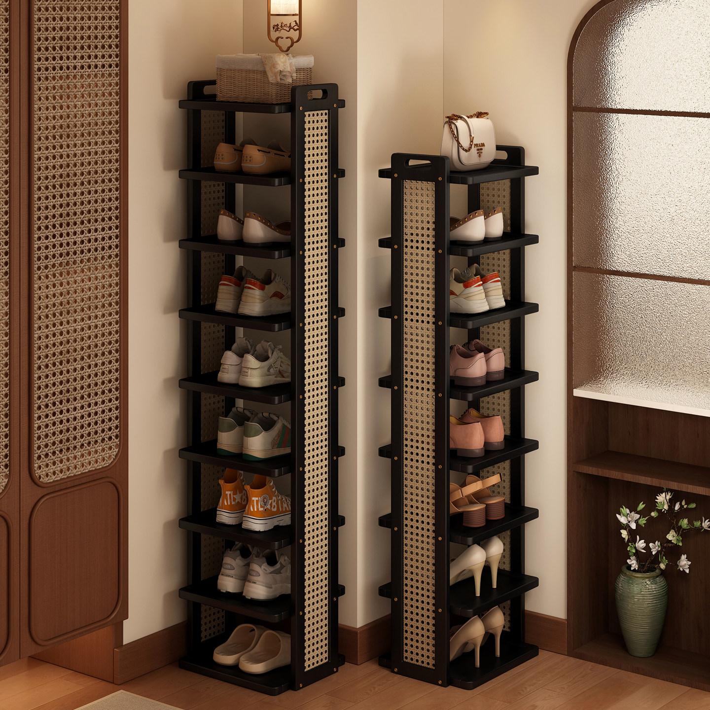 鞋架小窄门口多层鞋子收纳架出租房用入户门简易角落鞋柜2026新款,住宅家具,鞋架,淘宝优惠券,粉丝福利购,淘宝优惠卷