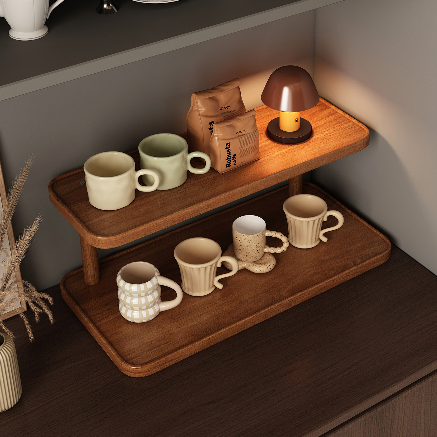 杯架杯子收纳置物架餐边柜台面马克杯水杯放置架咖啡角布置展示架,收纳整理,整理架/置物架/收纳架,淘宝优惠券,粉丝福利购,淘宝优惠卷