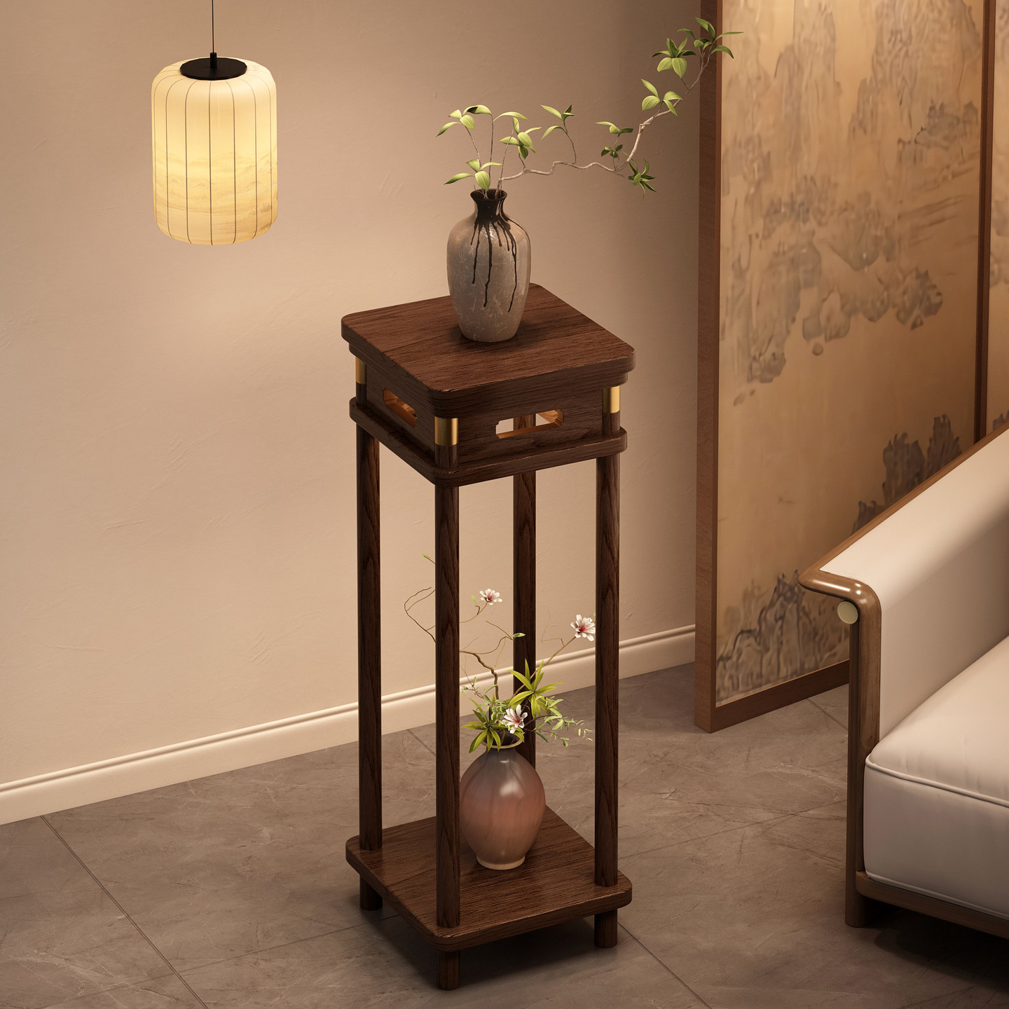 实木中式花架子客厅落地式置物架阳台多层花台室内植物花盆摆放架,住宅家具,花架/花几,淘宝优惠券,粉丝福利购,淘宝优惠卷