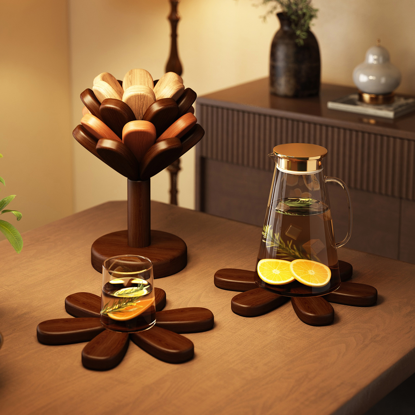 创意【手捧花】形状餐垫隔热垫