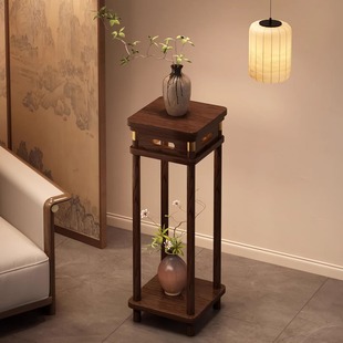 实木中式花架绿植摆放博古架宋氏美学氛围感落地花盆造景放置架