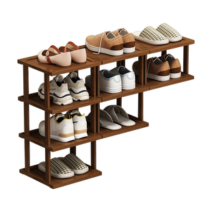 楼梯鞋架阶梯式入户门鞋架子家用门口多层置物架转角台阶小鞋柜