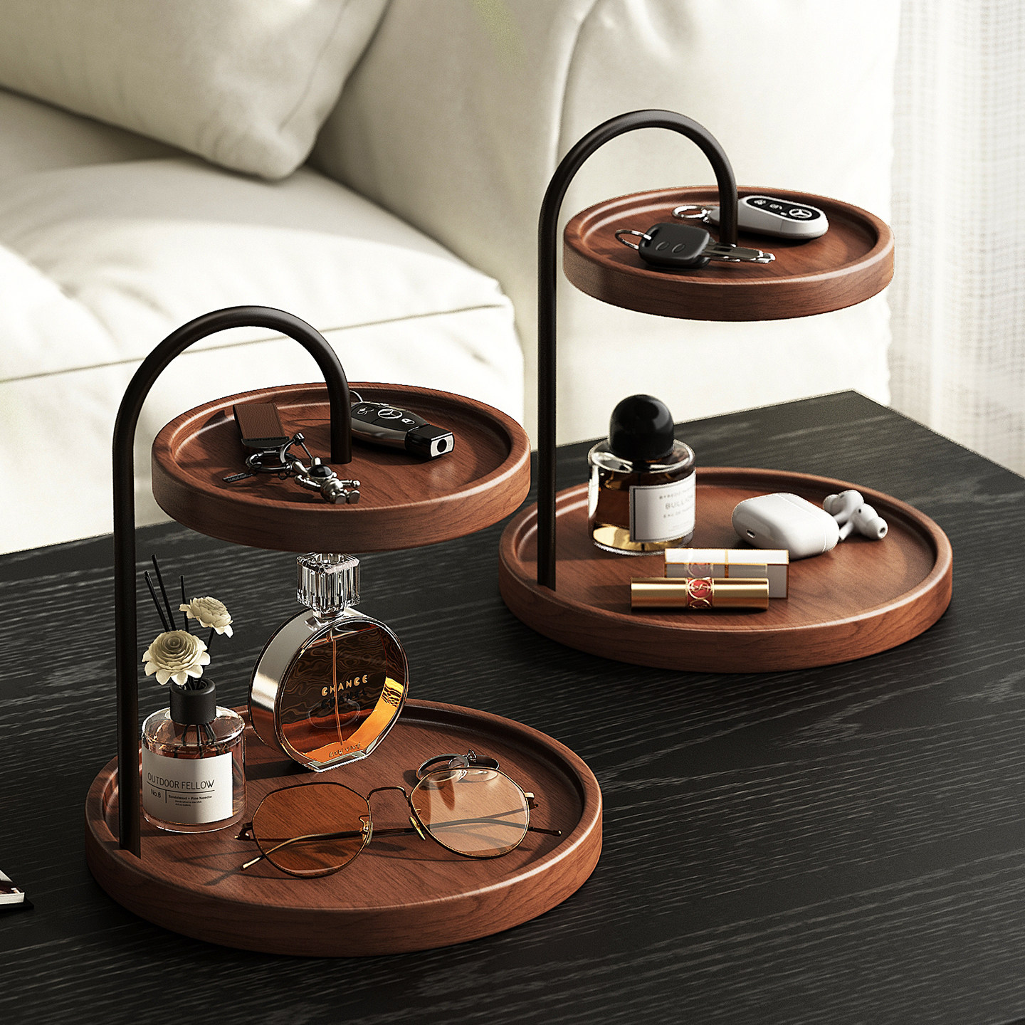 实木玄关置物架入户钥匙收纳首饰托盘化妆品香水置物架桌面整理盒,收纳整理,桌面收纳盒,淘宝优惠券,粉丝福利购,淘宝优惠卷