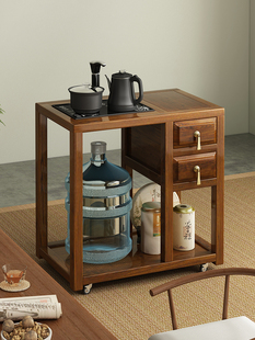 可移动茶几实木茶桌小户型客厅家用茶台烧水壶一体全自动阳台喝茶