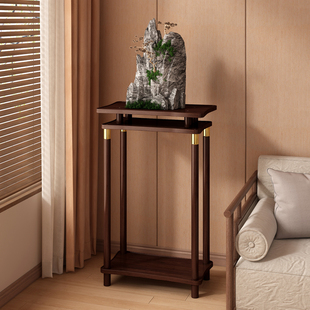 新中式奇石摆放架客厅假山盆景摆件托 讬架天然石头展示架泰山石