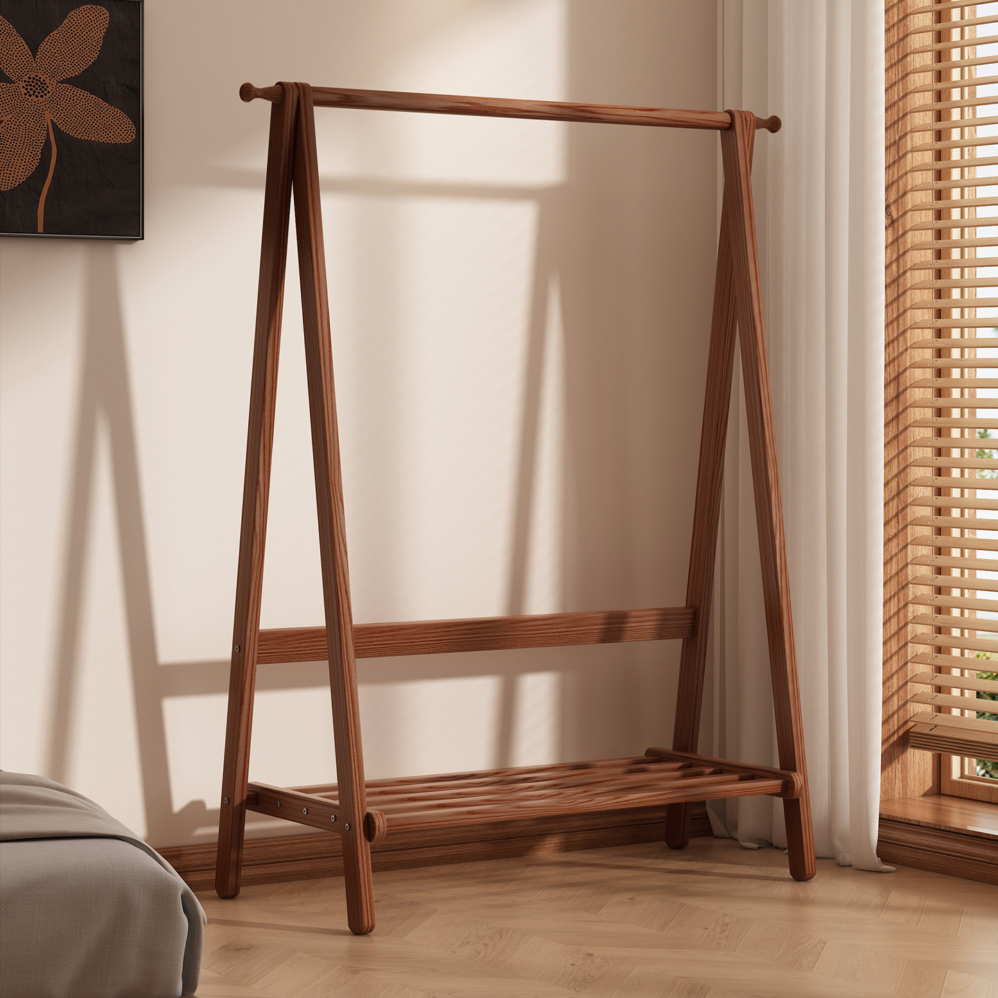 多功能衣帽架分区收纳多元储物