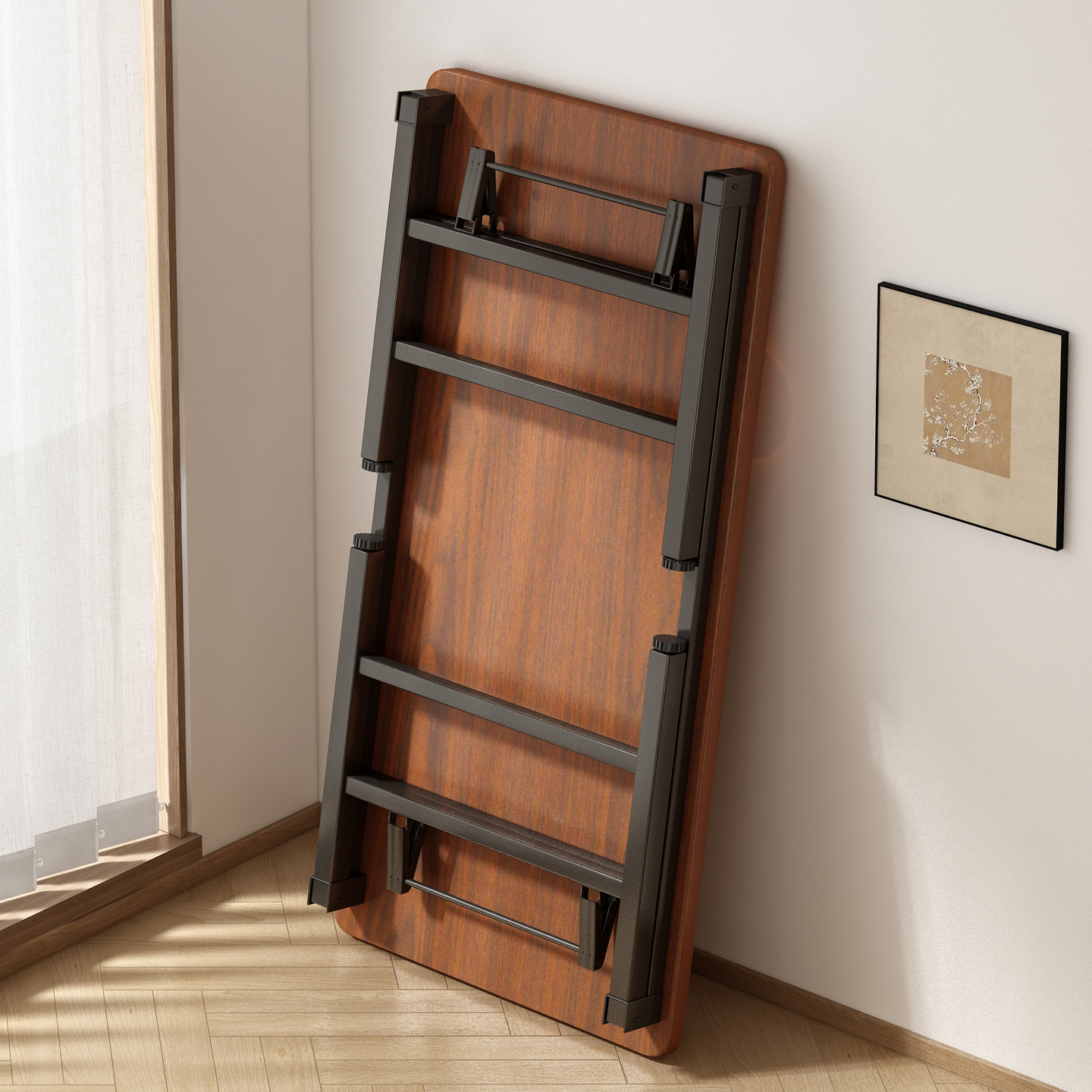 免安装可折叠书桌收到打开即用