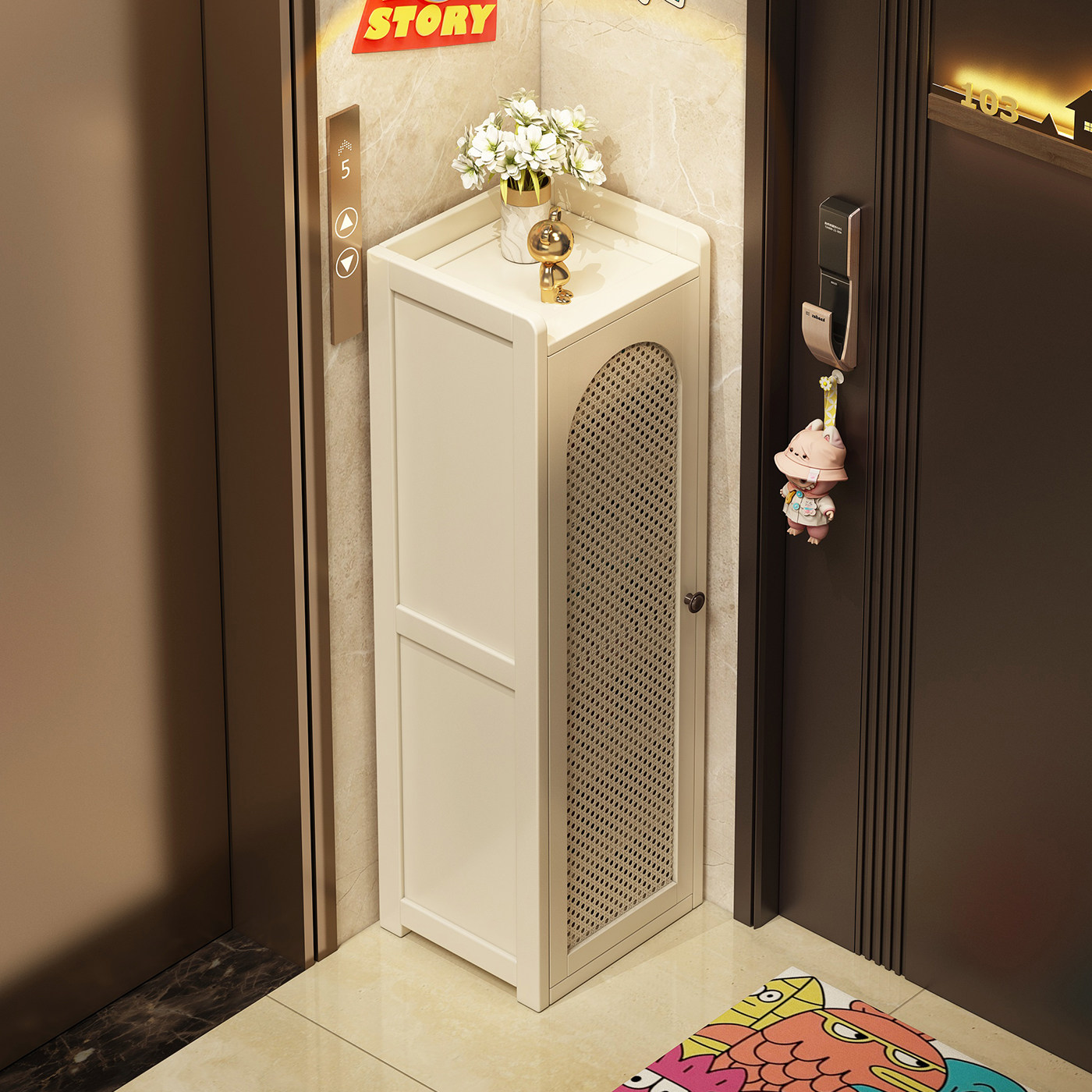 鞋架小窄门口外楼道带门鞋柜防尘入户门转角落鞋子收纳柜一体靠墙,住宅家具,鞋架,淘宝优惠券,粉丝福利购,淘宝优惠卷