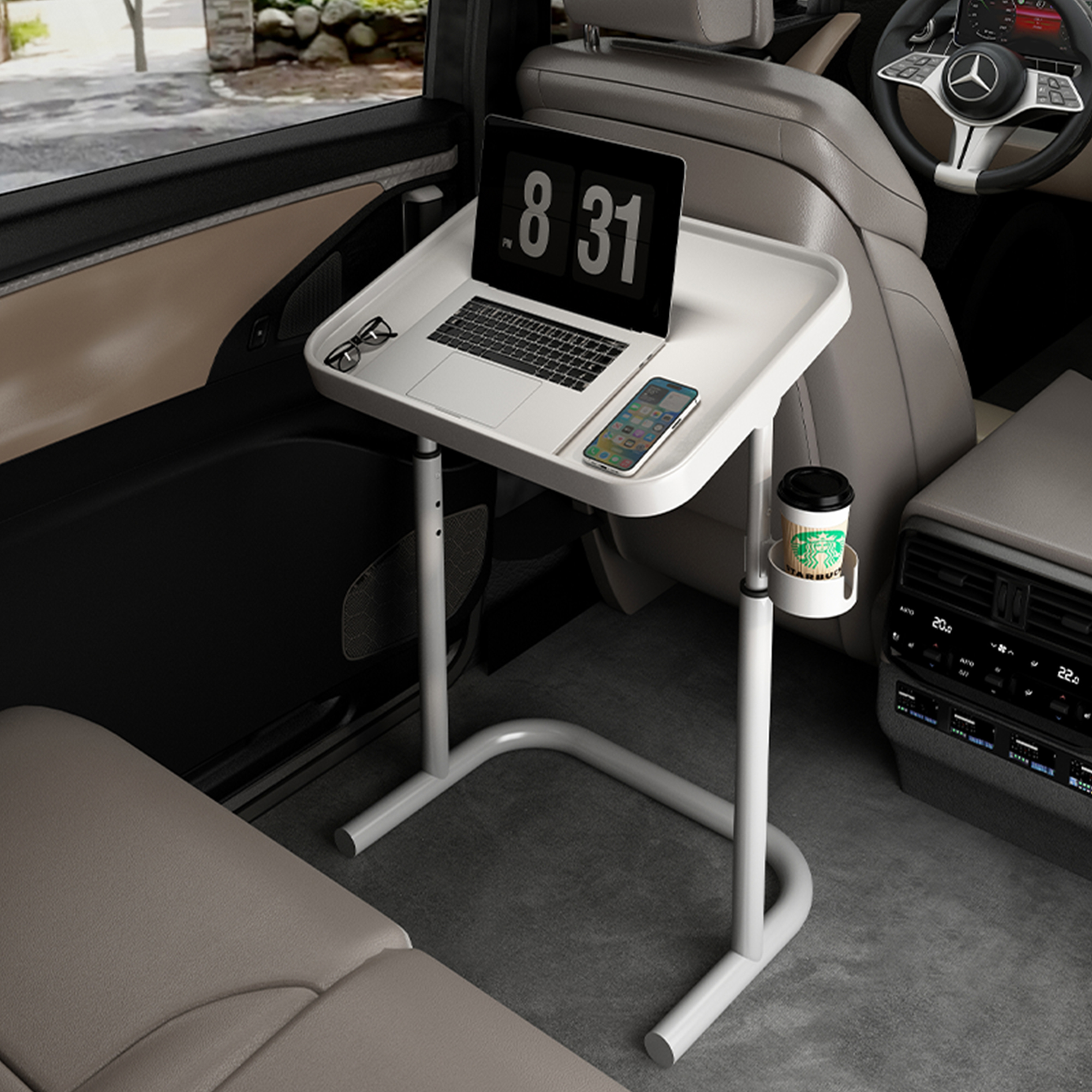 铁艺【桌面可旋转】车载小桌板